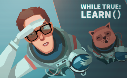 while True: learn() promotional header