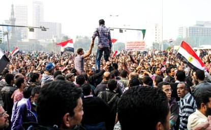 Protesters in Tahir Square