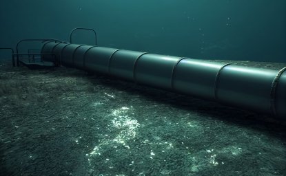 Photo of pipeline on seabed