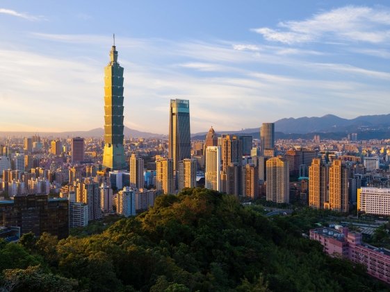 Taipei City skyline view