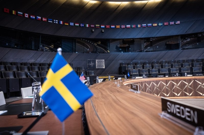 Swedish flag at NATO