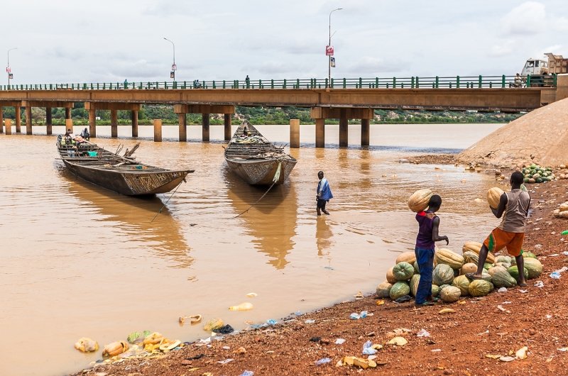 Niger River in Niamy, Niger. 