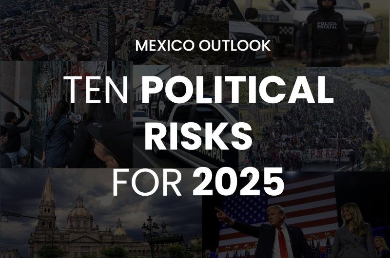 Screenshot of Integralia Report Cover - Ten Political Risks for 2025 for Mexico