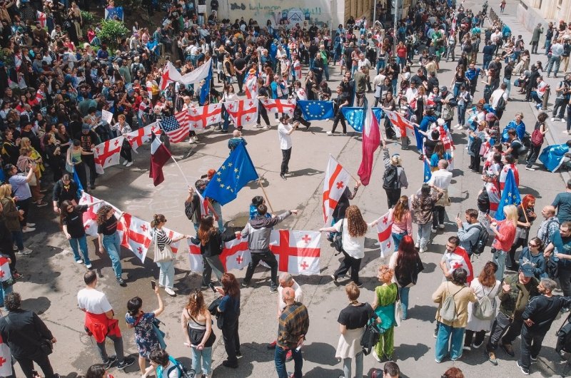 Protest in Tbilisi Georgia