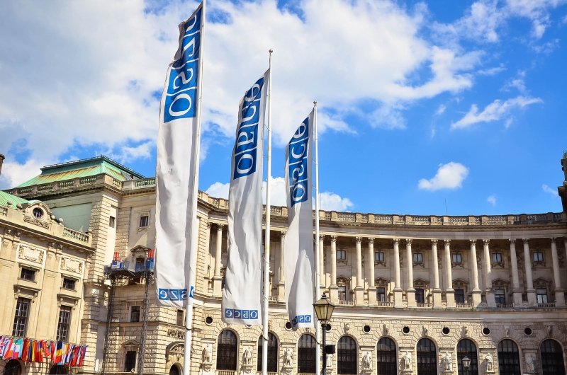 OSCE flags in Vienna