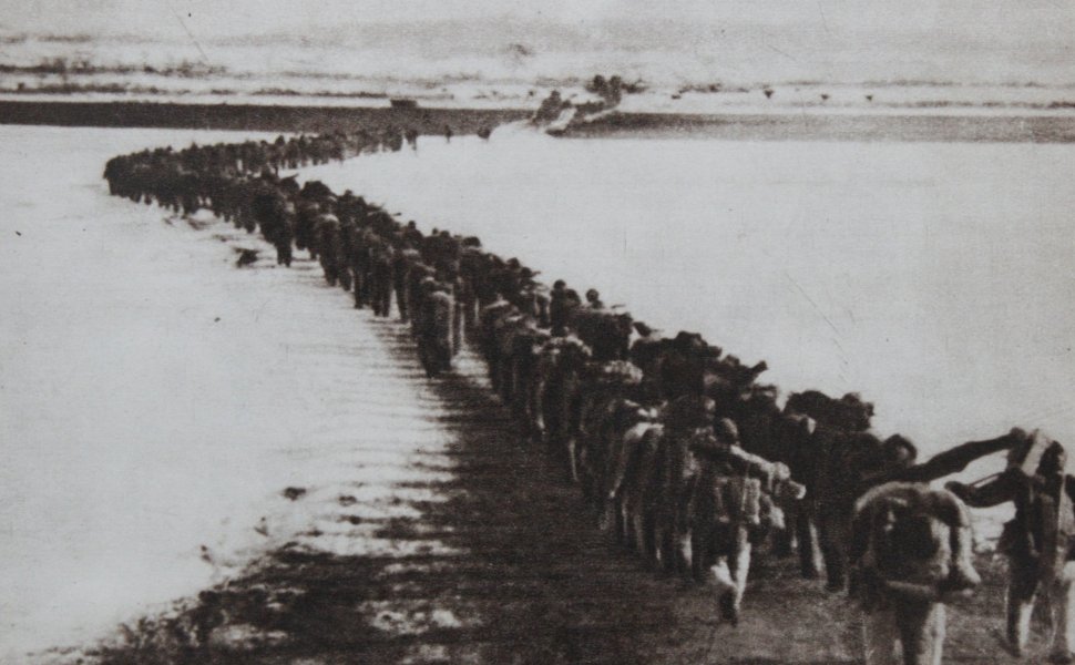 Chinese Troops Cross the Yalu River, 1950