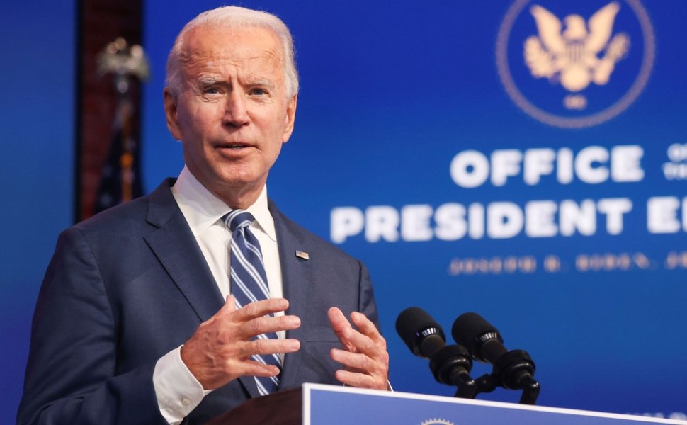 11/16/2020,USA:President-elect Joe Biden discusses defending the Affordable Care Act and his health care plans in an information convention,in Wilmington.