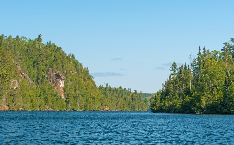 Canada US Nature Border in Minnesota and Ontario