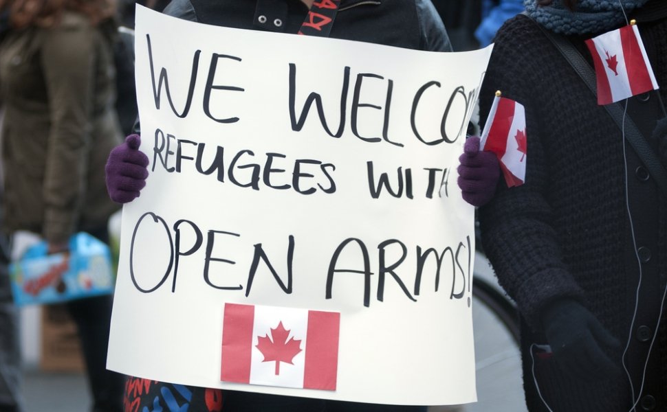 Refugees Welcome Sign Canada