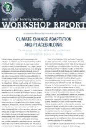 Climate Change Adaptation and Peacebuilding