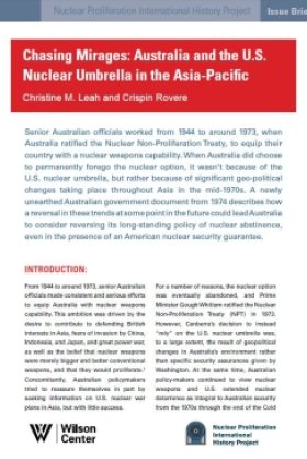 Issue Brief #1 - Chasing Mirages: Australia and the U.S. Nuclear Umbrella in the Asia-Pacific