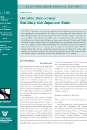 Durable Democracy: Building the Japanese State