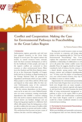 Conflict and Cooperation: Making the Case for Environmental Pathways to Peacebuilding in the Great Lakes Region