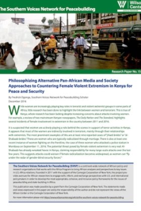 Beyond Material Interventions: Rethinking the Role of Gender, Media, and the Politics of Female Violent Extremism in Kenya