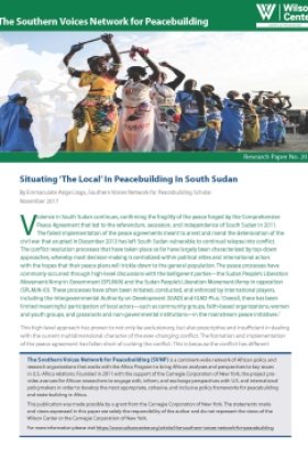 Narrowing the Gap between Local and International Peacebuilding Efforts in South Sudan