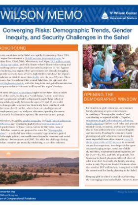 Image - Wilson Memo | Converging Risks: Demographic Trends, Gender Inequity, and Security Challenges in the Sahel