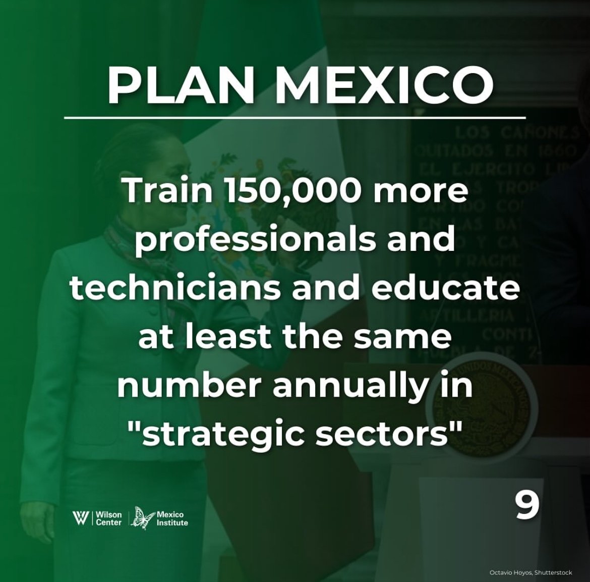 Train 150,000 more professionals and technicians and educate at least the same CON number annually in "strategic sectors"