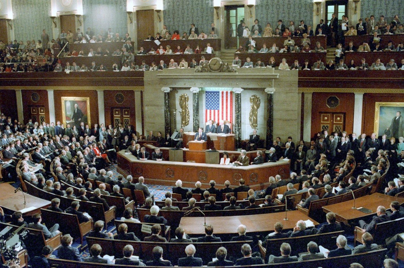 Reagan addresses US congress 1983