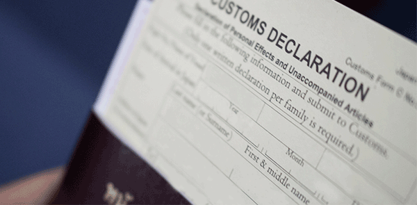 Customs Declaration Form