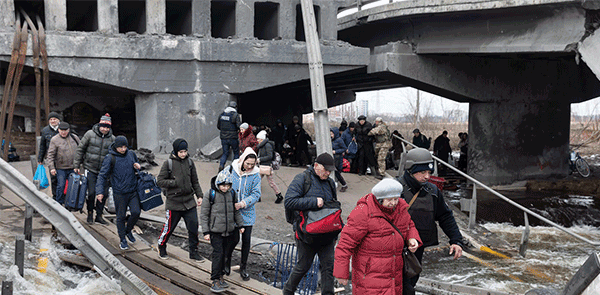 Irpin Ukraine bridge