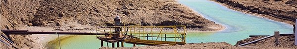 Brine pools for lithium mining.