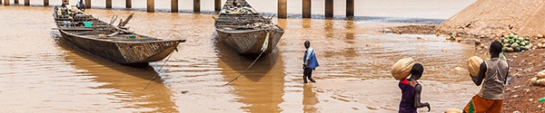 Niger River in Niamy, Niger. 