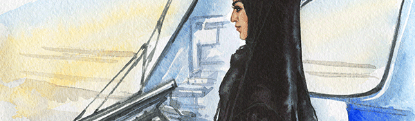 Saudi Woman Driving Train - Illustration