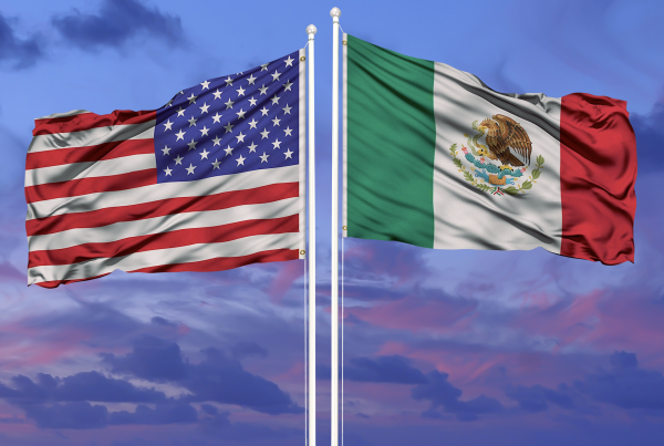 U.S. and Mexico flags