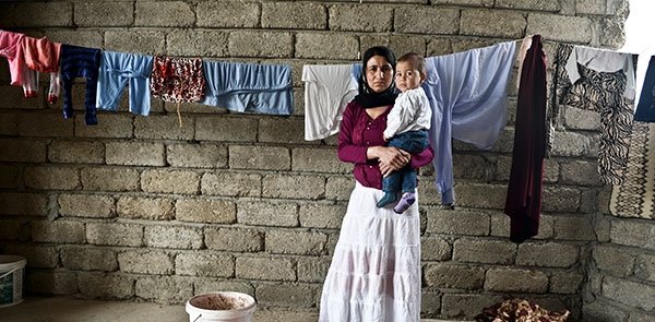 Yezidi Woman and Child