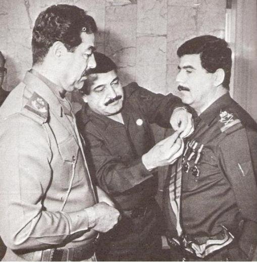 Saddam Hussein and brother-in-law Adnan Khairallah
