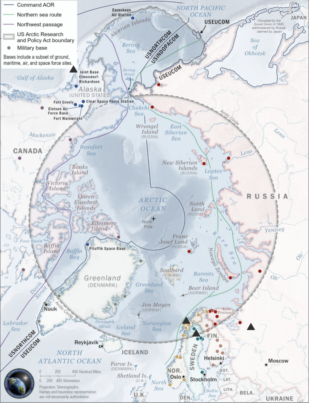 DOD Arctic Strategy Map with Launch Sites 