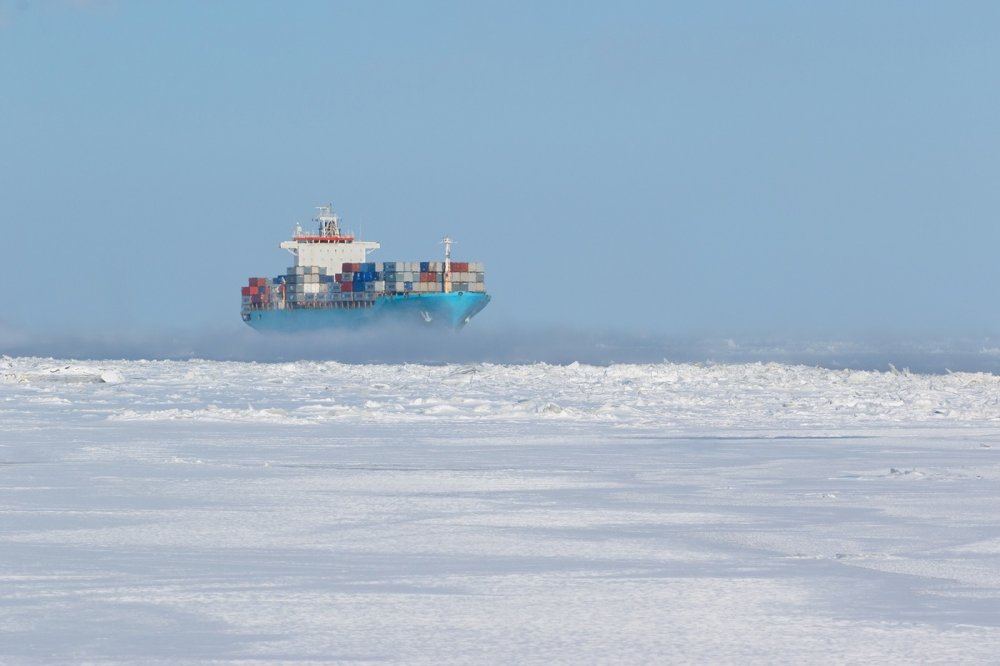 Container Ship in the Arctic