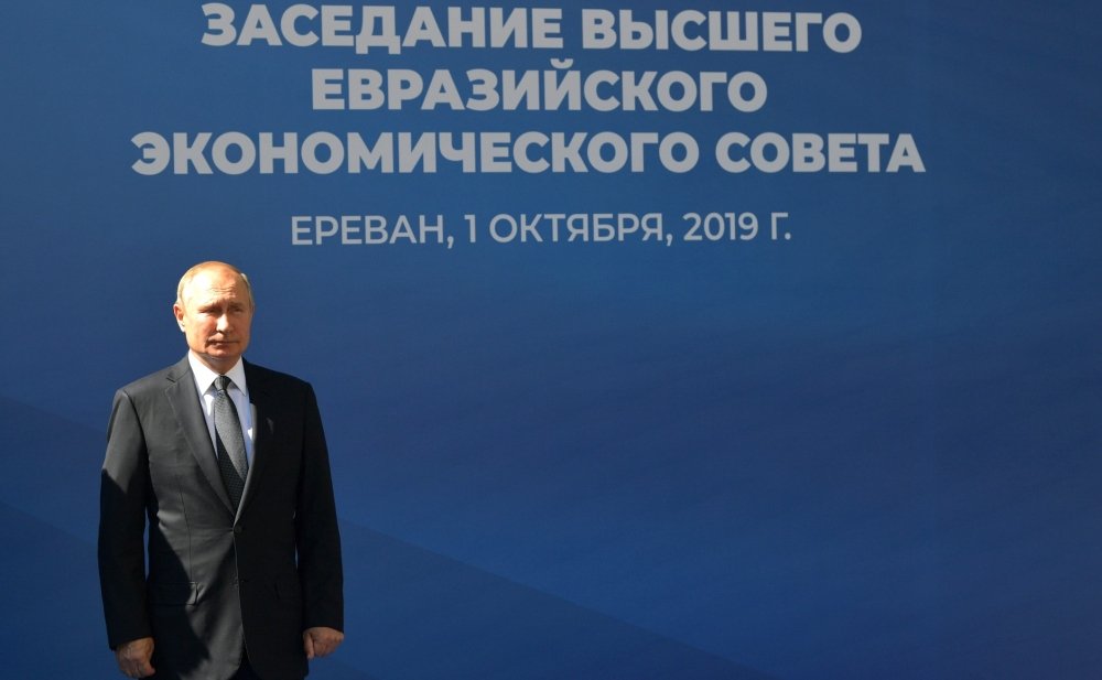 Vladimir Putin before the Supreme Eurasian Economic Council meeting in October 2019. Source: kremlin.ru