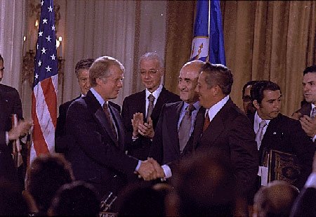 Jimmy Carter and Omar Torrijos of Panama