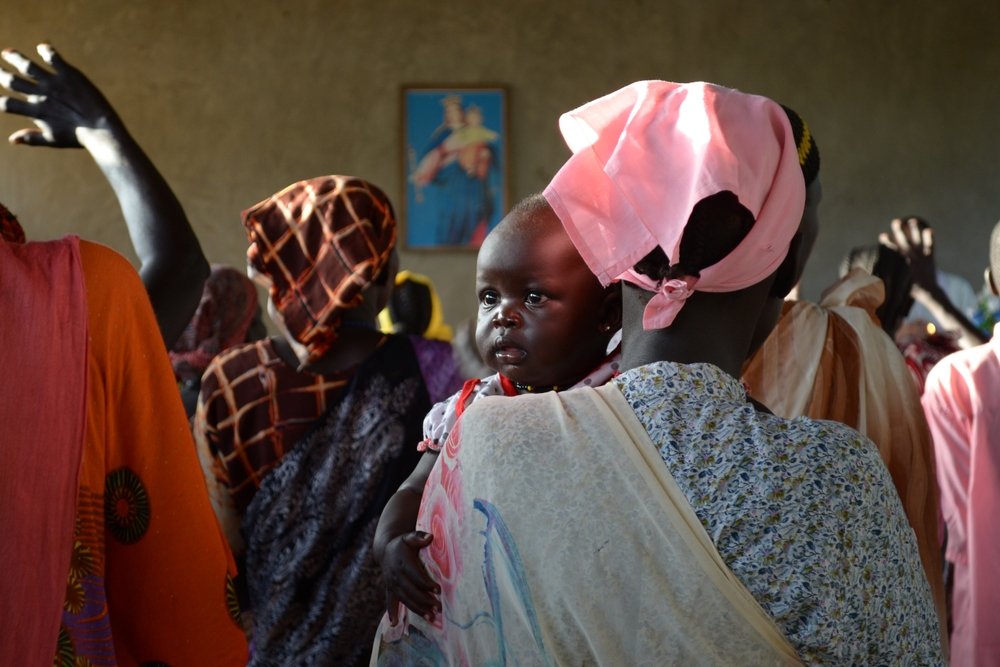 Refugees in Kakuma Refugee Camp during Sunday Mass