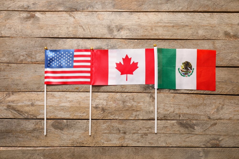 flags of us mexico and canada