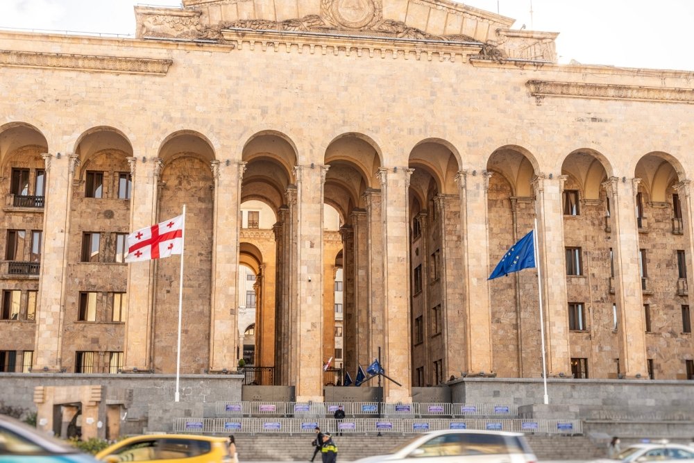 Georgian parliament building in Tbilisi