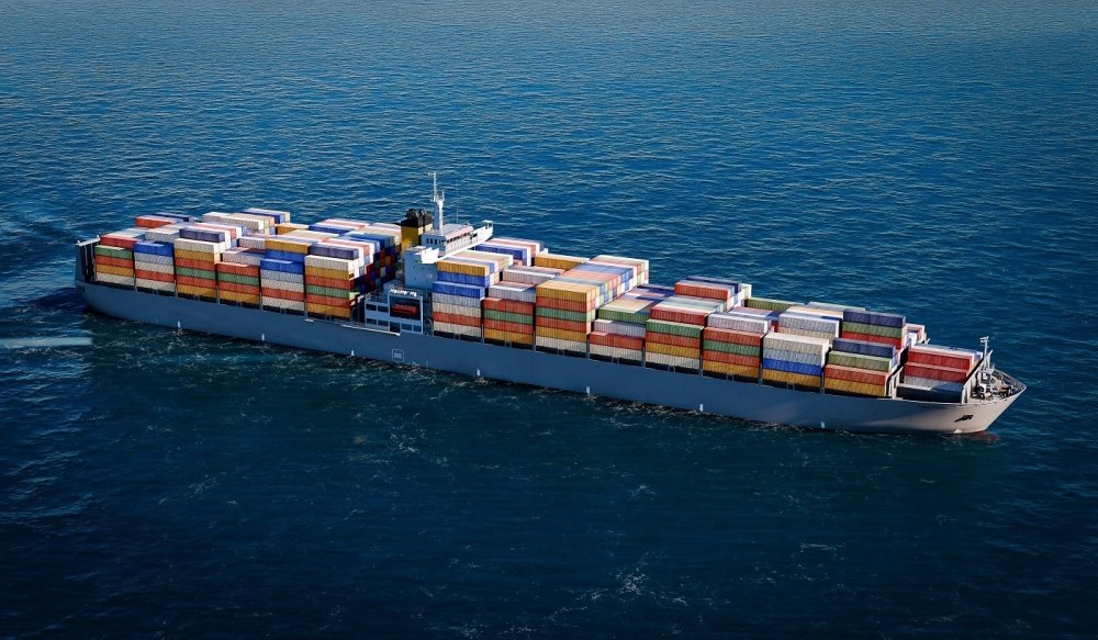 cargo ship on sea