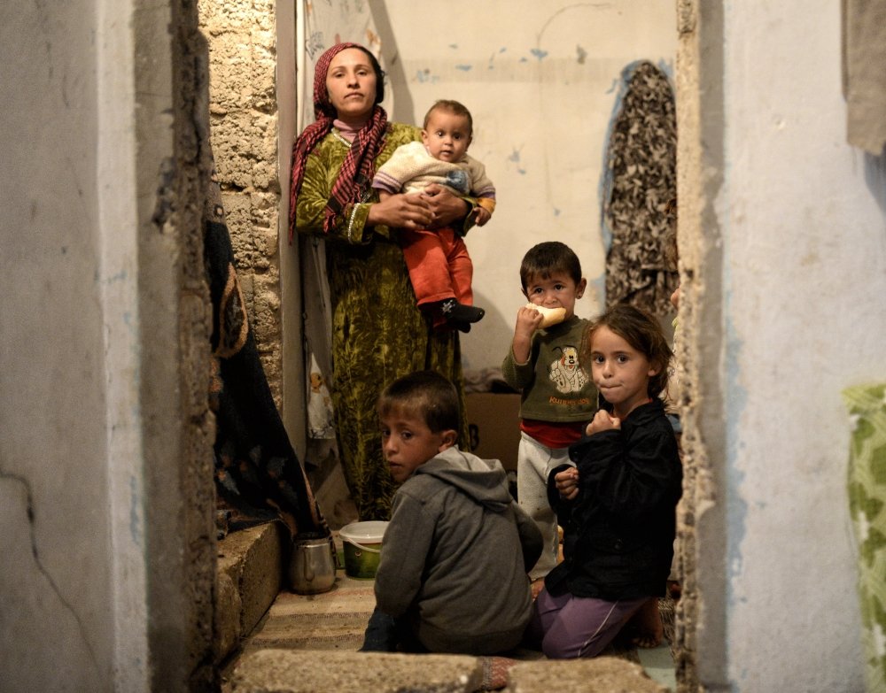 Syrian refugees families who came from Kobani district living in refugees tent in Suruc district, 25 October 2015, Turkey, Sanliurfa.