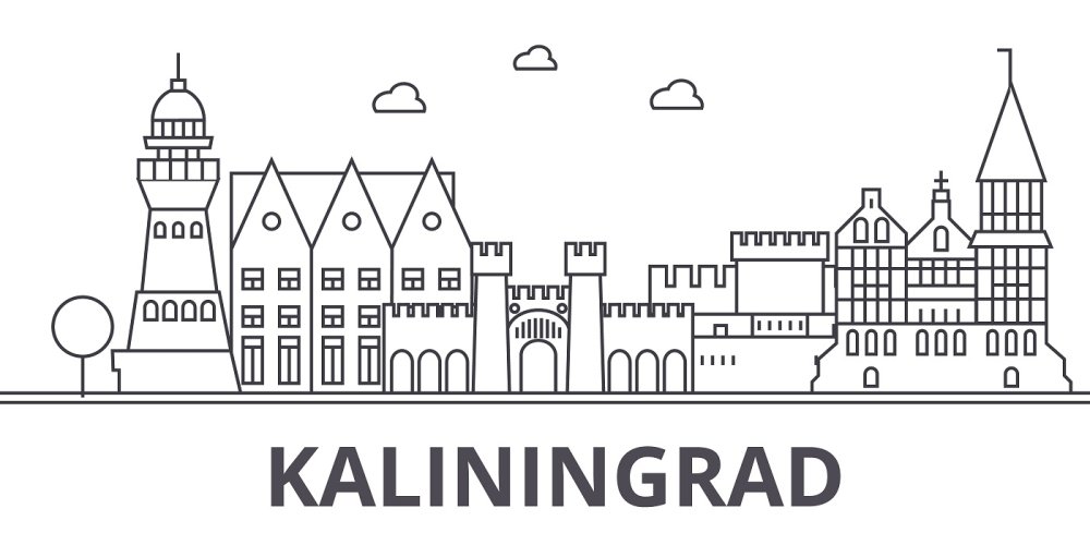 Kaliningrad skyline illustration