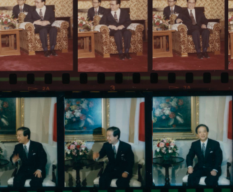 Collage of images of Kaifu Toshiki and Li peng