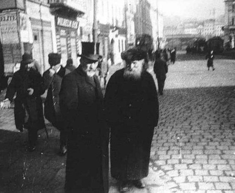 Two men take a stroll in Lviv, 1920