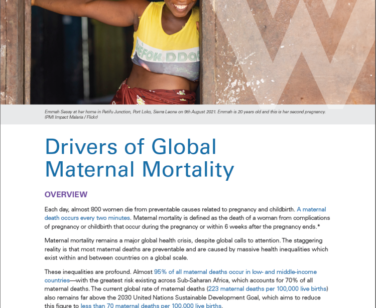 Page 1 of MHI Maternal Mortality Policy Brief