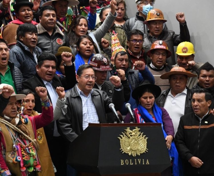 President Luis Arce of Bolivia after attempted coup