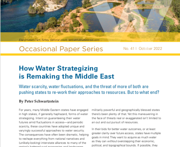 How Water Strategizing is Remaking the Middle East