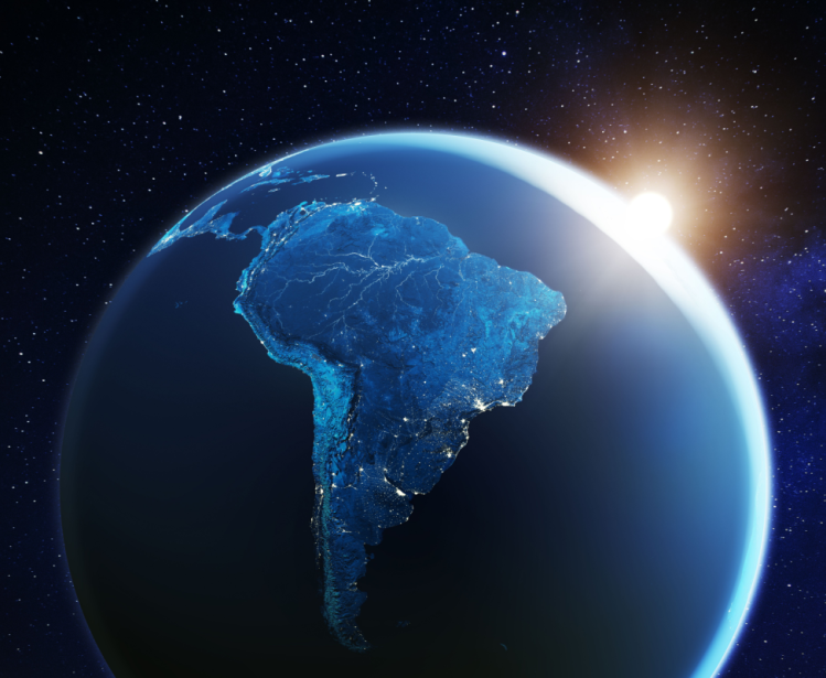 South America viewed from space