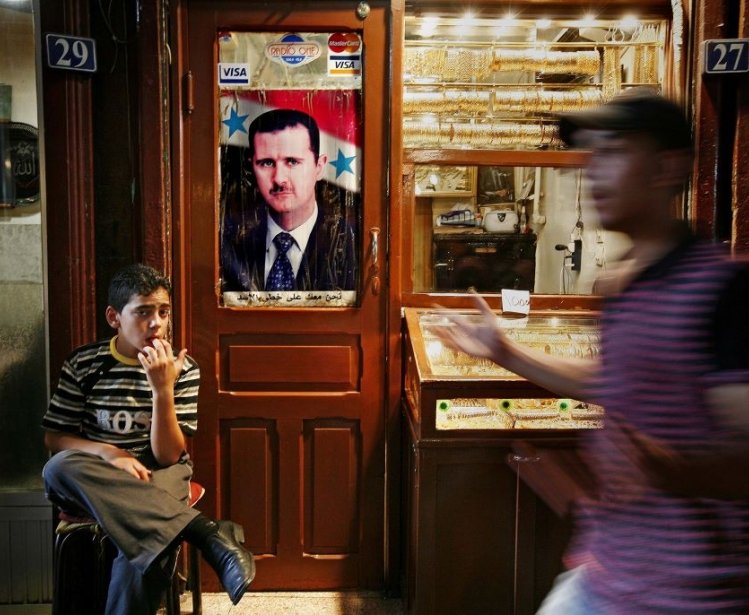 Portrait of al-Assad in Damascus, Syria
