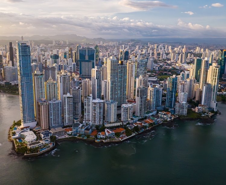 Panama City, financial center, buildings, skyscrapers, apartments, offices, megapolis, Bahia de Panam