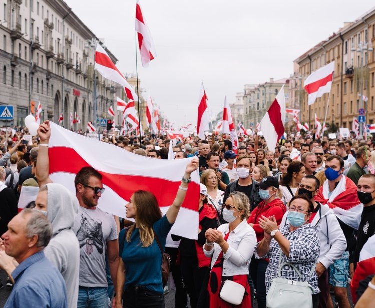 Scene from Belarus Protests, August 2020