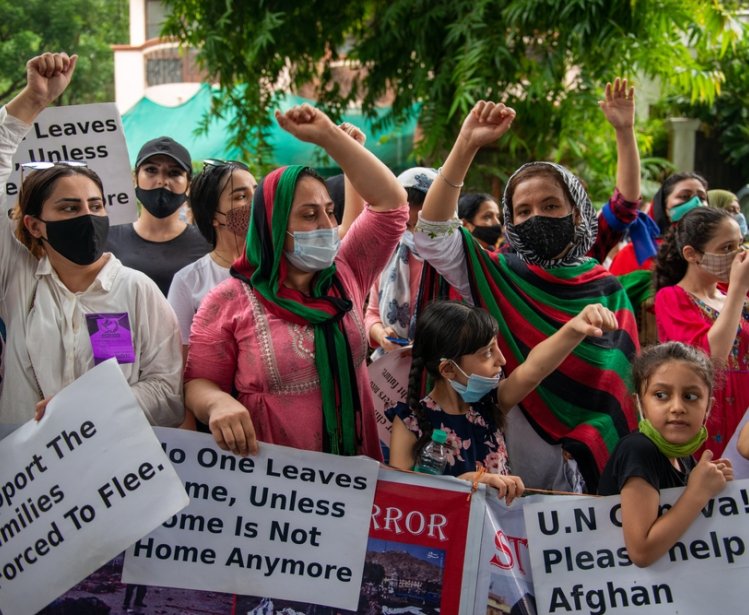 Afghan Women Protest in India